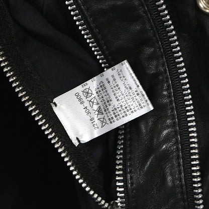 CHROME HEARTS STIFF Leather Cross Button Vest Black Size XS