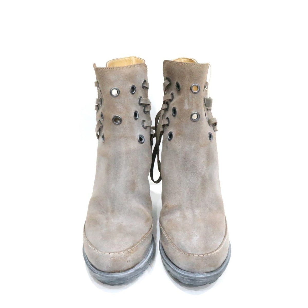 MM6 Genuine Leather Bootie Brown Boots Size 24CM