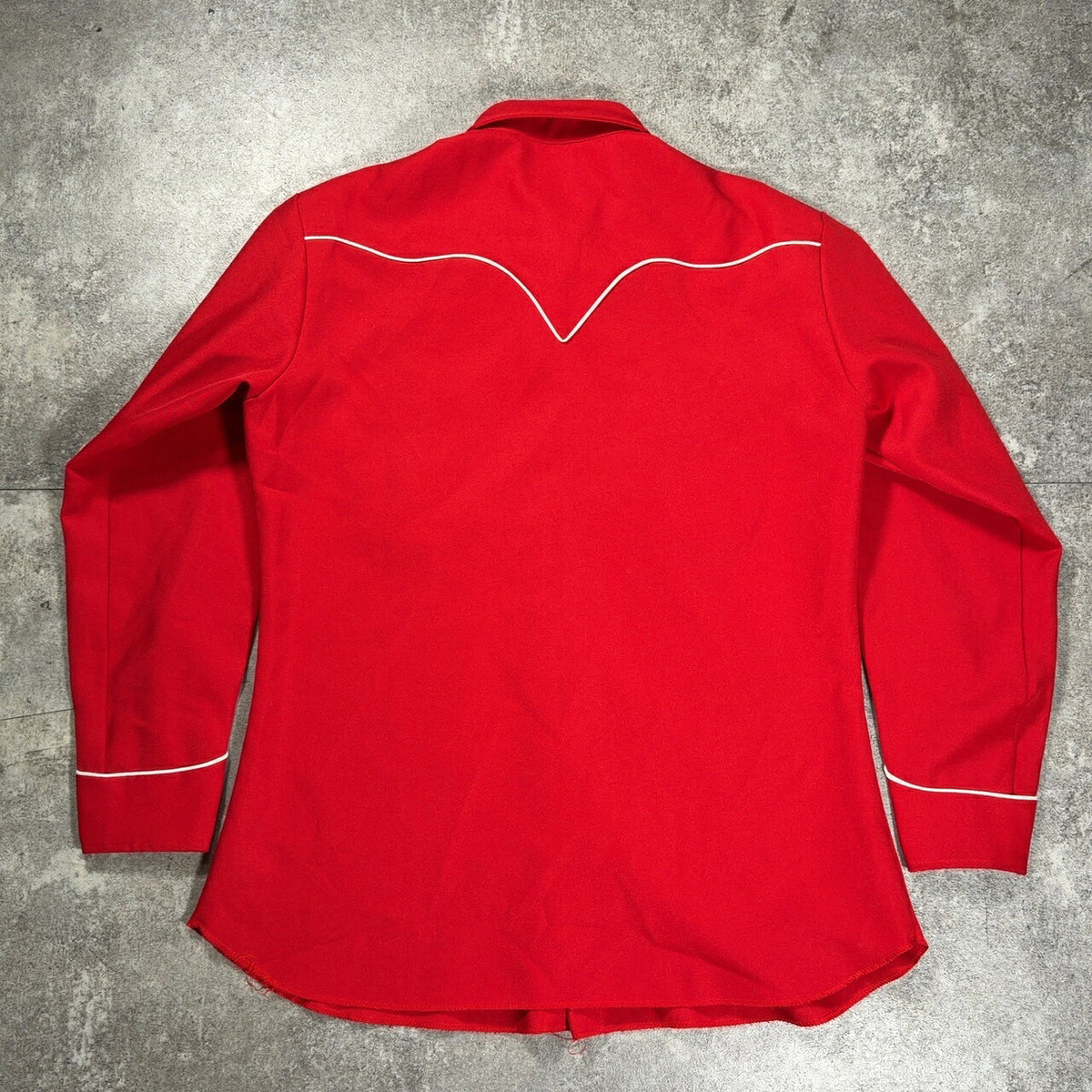 h bar c 70s Embroidered Western Shirt Red
