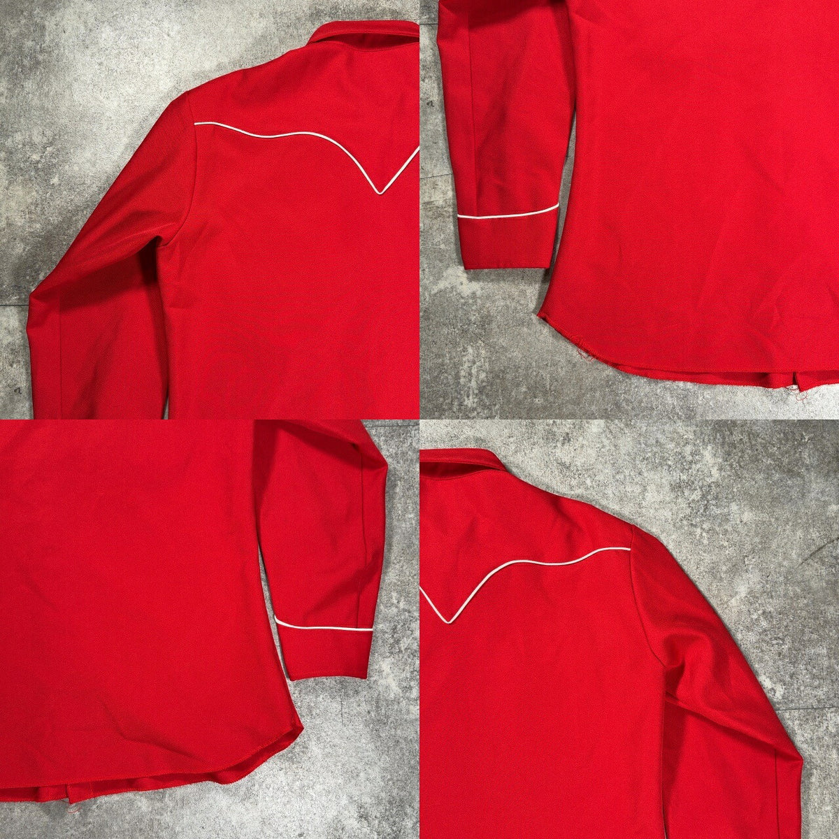 h bar c 70s Embroidered Western Shirt Red