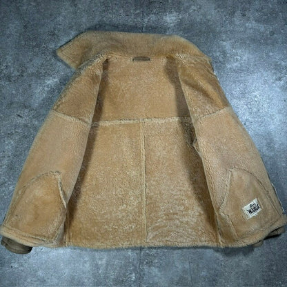 WOOLRICH 70s Beige Shearling B-3 Flight Jacket Size 40