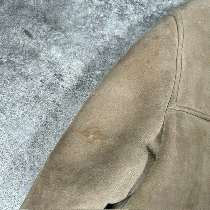 WOOLRICH 70s Beige Shearling B-3 Flight Jacket Size 40