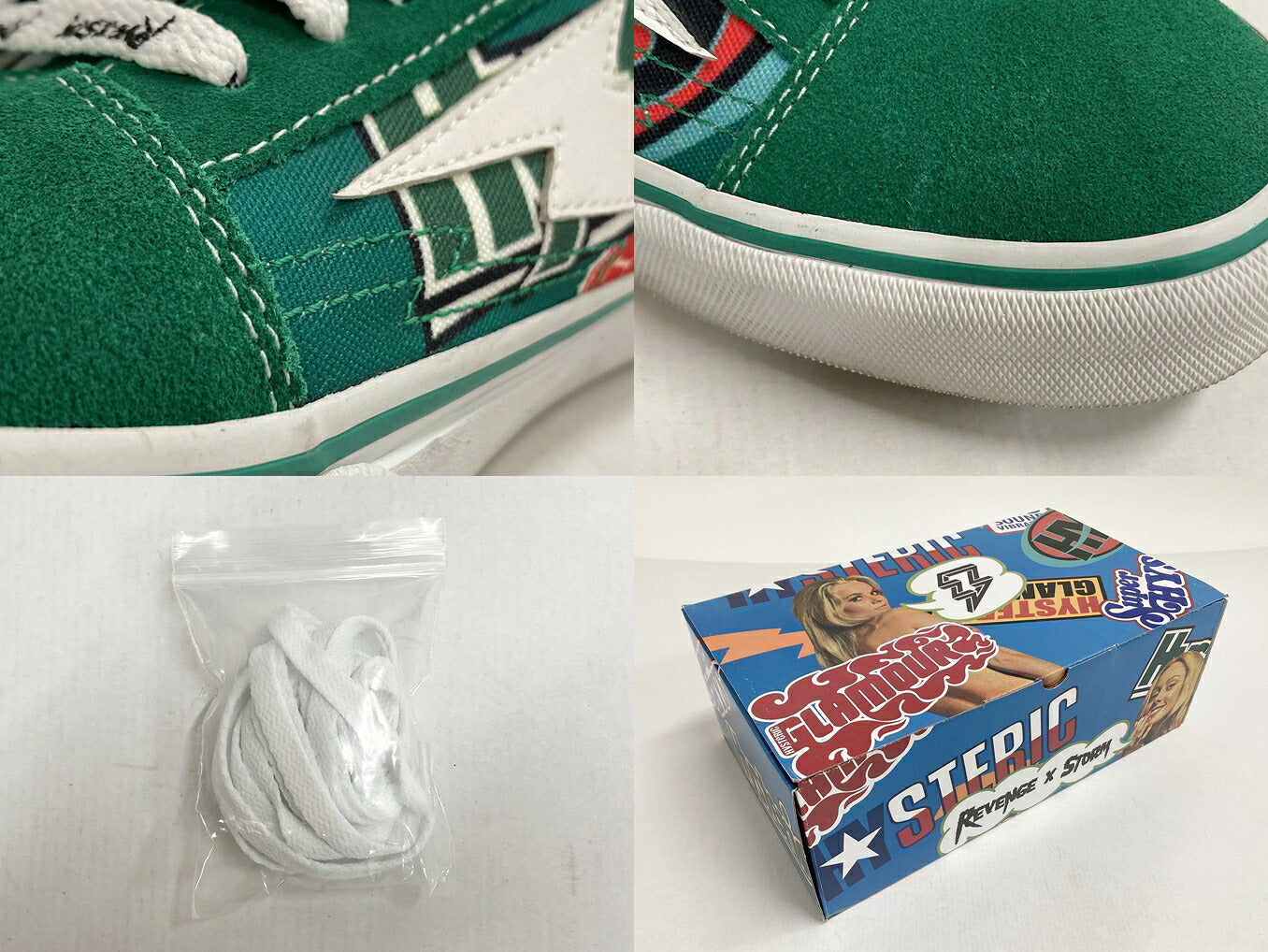 HYSTERIC GLAMOUR x Revenge x Storm Green Sneakers Size 8