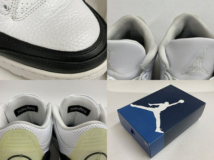 NIKE x Fragment Air Jordan 3 White/Black Sneakers Size 26cm