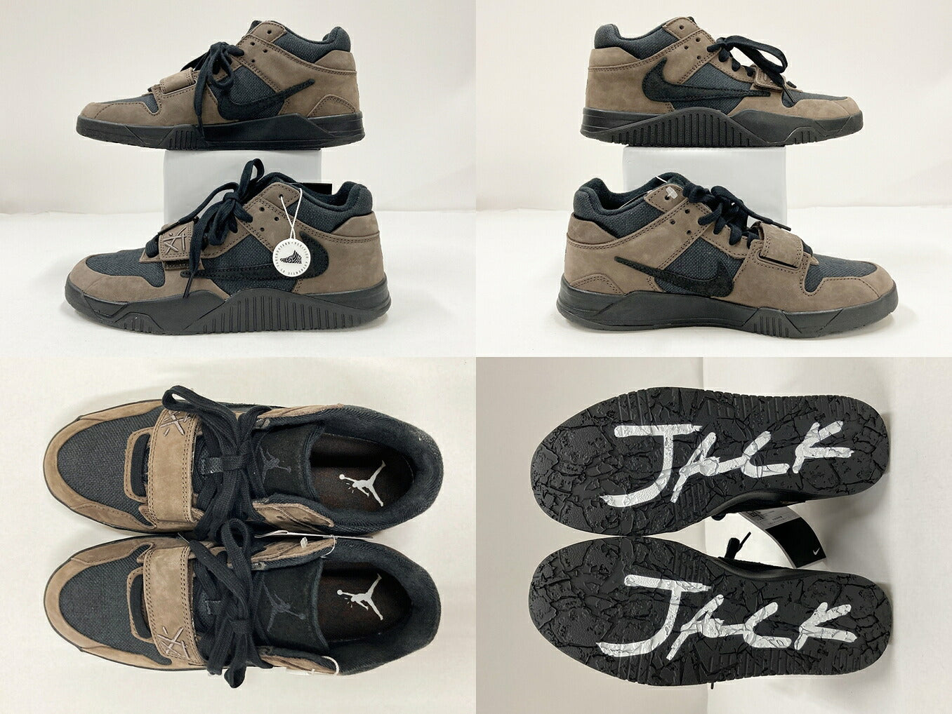 Travis Scott JUMPMAN JACK Sneakers Black/Brown Size 26.5cm