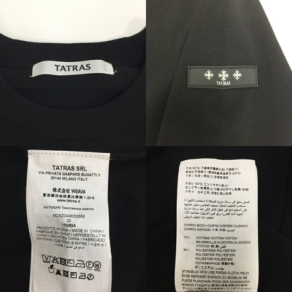 TATRAS CALCANTE Black Knit Pullover Size 2