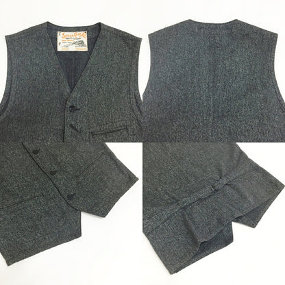 SUGAR CANE Denim Vest Black Size 40