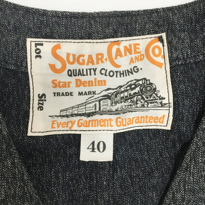 SUGAR CANE Denim Vest Black Size 40