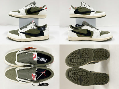 AIR JORDAN 1 Low OG SP Travis "Reverse Olive" Sneakers Size 28.5cm