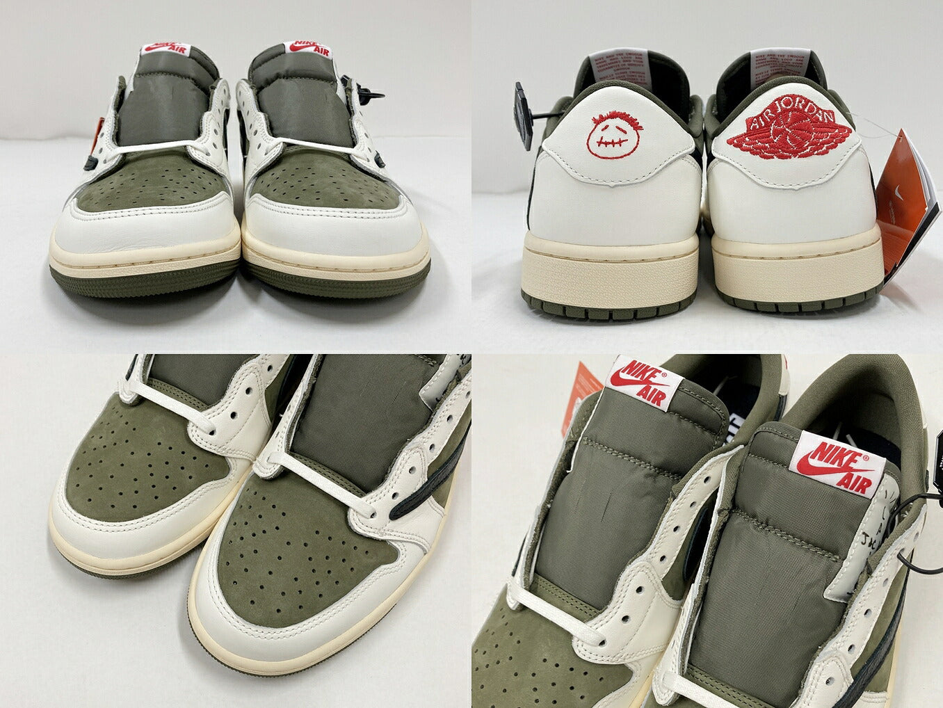 AIR JORDAN 1 Low OG SP Travis "Reverse Olive" Sneakers Size 28.5cm