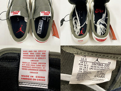 AIR JORDAN 1 Low OG SP Travis "Reverse Olive" Sneakers Size 28.5cm