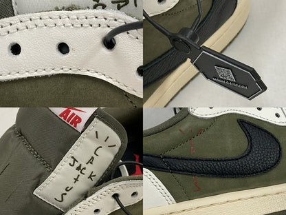 AIR JORDAN 1 Low OG SP Travis "Reverse Olive" Sneakers Size 28.5cm