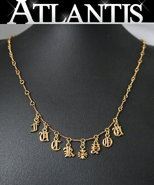 CHROME HEARTS 22K "FUCK YOU" Necklace Gold Size ONE SIZE