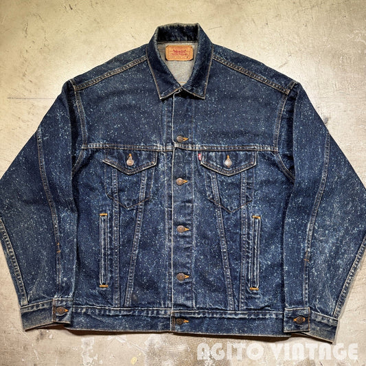 LEVI'S 80s 70507-0229 Galactic Wash Denim Jacket Blue Size M