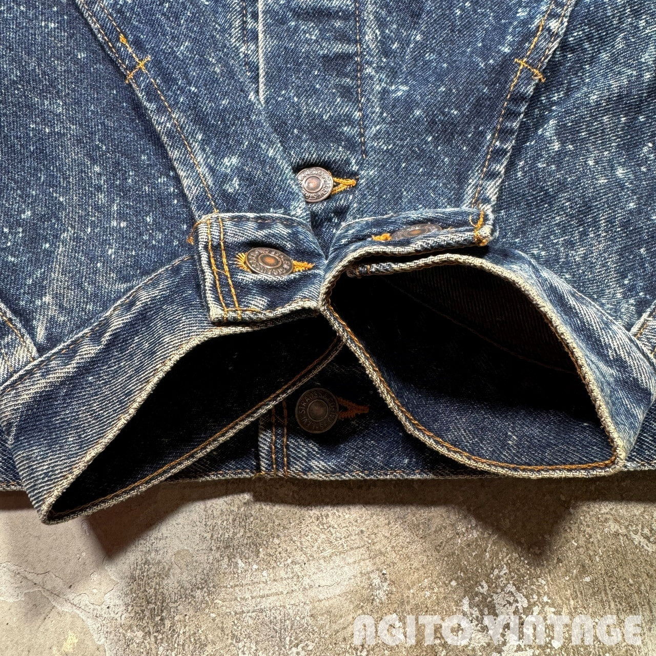 LEVI'S 80s 70507-0229 Galactic Wash Denim Jacket Blue Size M
