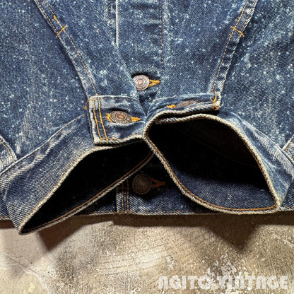 LEVI'S 80s 70507-0229 Galactic Wash Denim Jacket Blue Size M