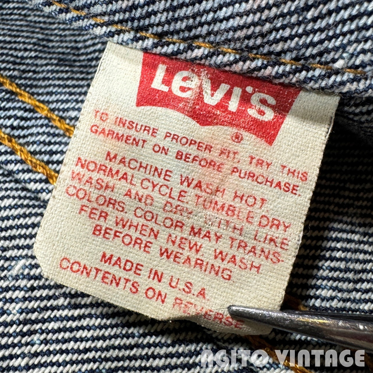 LEVI'S 80s 70507-0229 Galactic Wash Denim Jacket Blue Size M