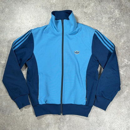 adidas ~80s Descente Track Jacket Blue Trefoil Logo Size S