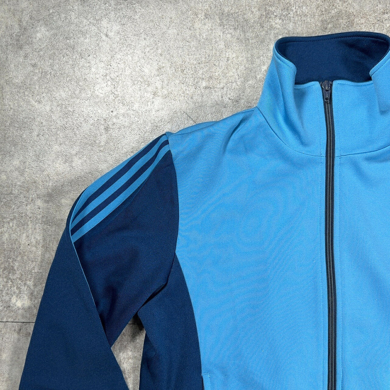 adidas ~80s Descente Track Jacket Blue Trefoil Logo Size S