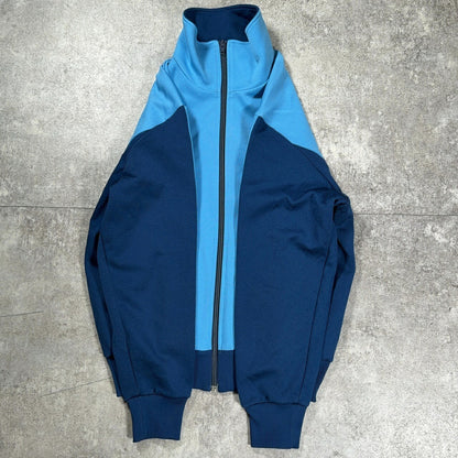 adidas ~80s Descente Track Jacket Blue Trefoil Logo Size S