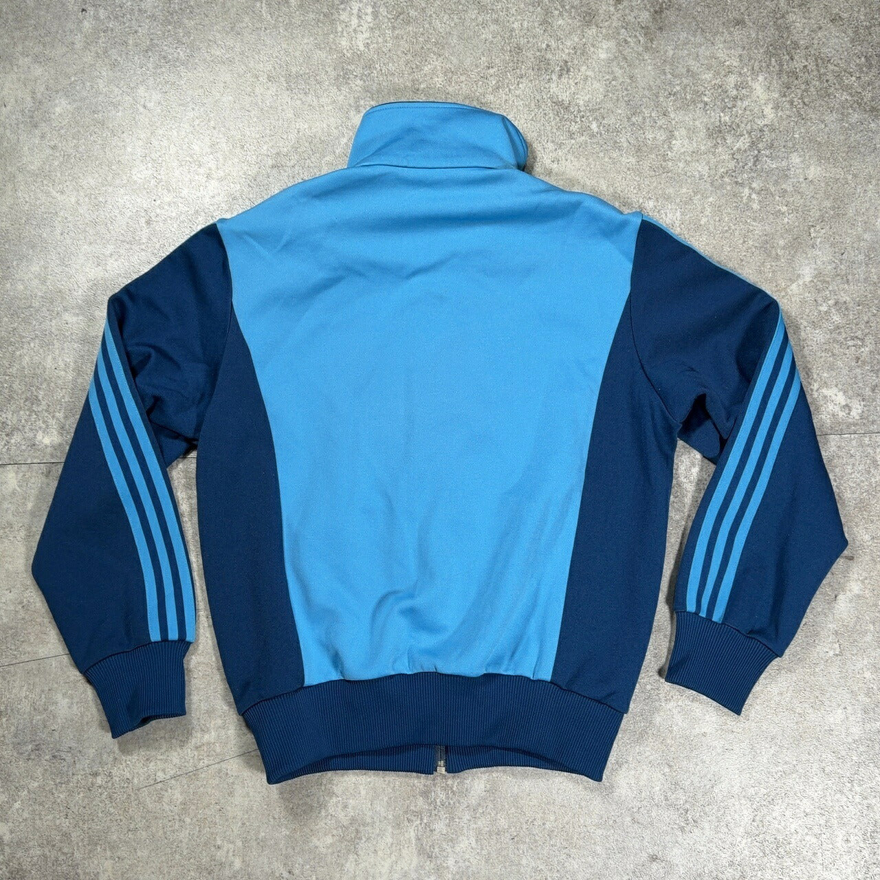 adidas ~80s Descente Track Jacket Blue Trefoil Logo Size S