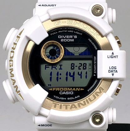 CASIO G-SHOCK FROGMAN GW-8201K-7 I.C.E.R.C. Watch White/Gold