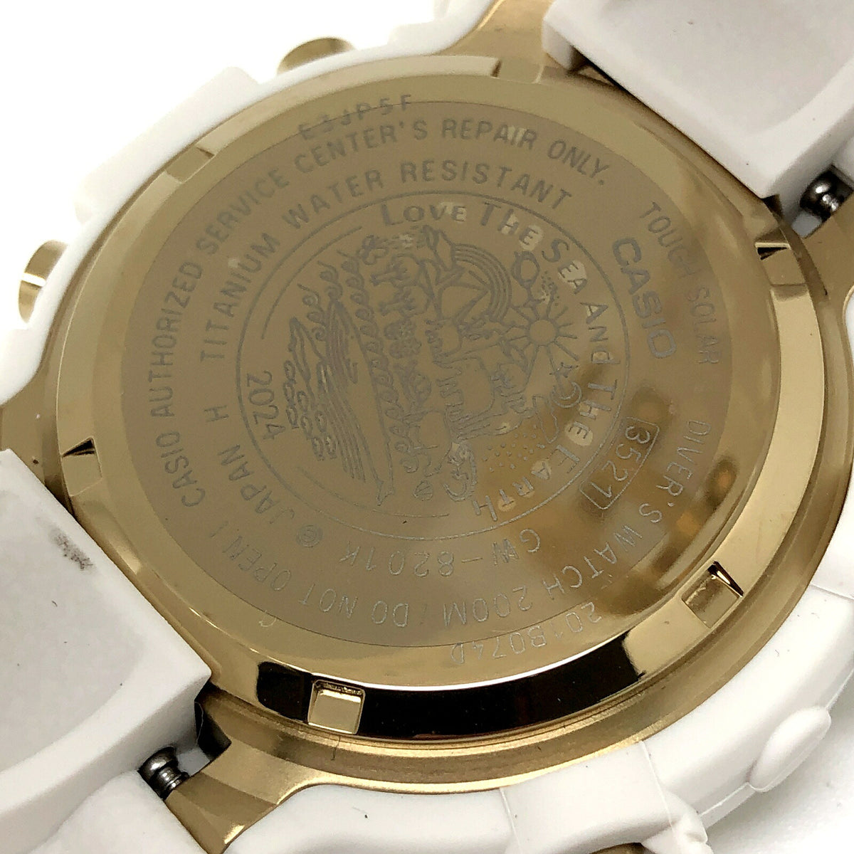CASIO G-SHOCK FROGMAN GW-8201K-7 I.C.E.R.C. Watch White/Gold
