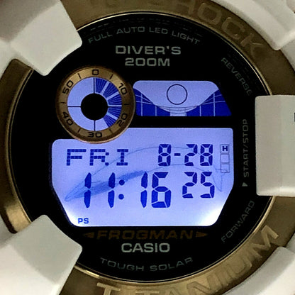 CASIO G-SHOCK FROGMAN GW-8201K-7 I.C.E.R.C. Watch White/Gold