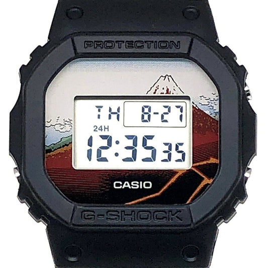 Casio G-SHOCK DW-5600KHSH25-1 Hokusai Fuji LED Watch Black