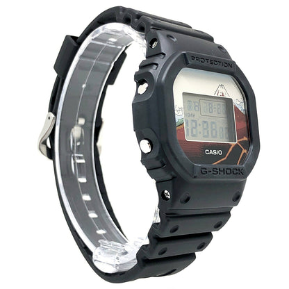 Casio G-SHOCK DW-5600KHSH25-1 Hokusai Fuji LED Watch Black