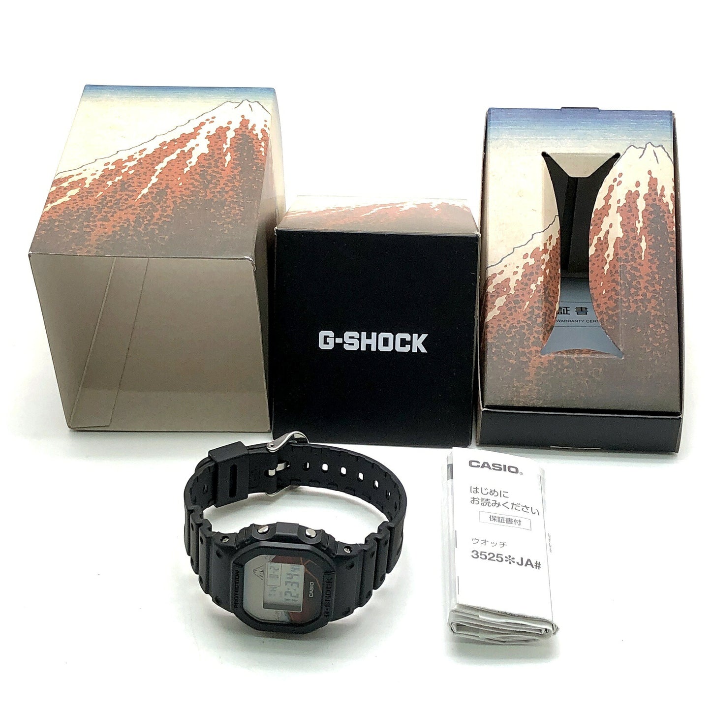 Casio G-SHOCK DW-5600KHSH25-1 Hokusai Fuji LED Watch Black