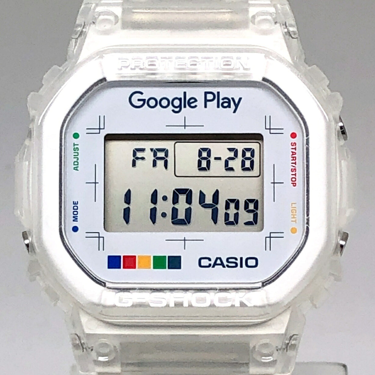 Casio G-SHOCK DW-5600X Google Play x BEAMS Watch Clear/White