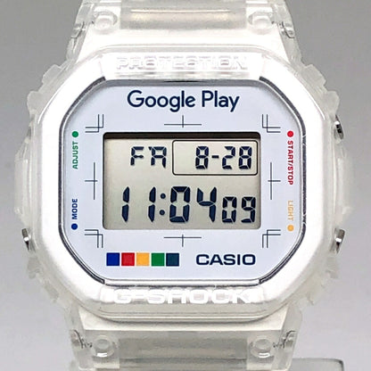 Casio G-SHOCK DW-5600X Google Play x BEAMS Watch Clear/White