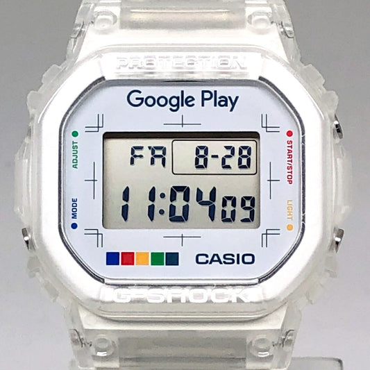 Casio G-SHOCK DW-5600X Google Play x BEAMS Watch Clear/White