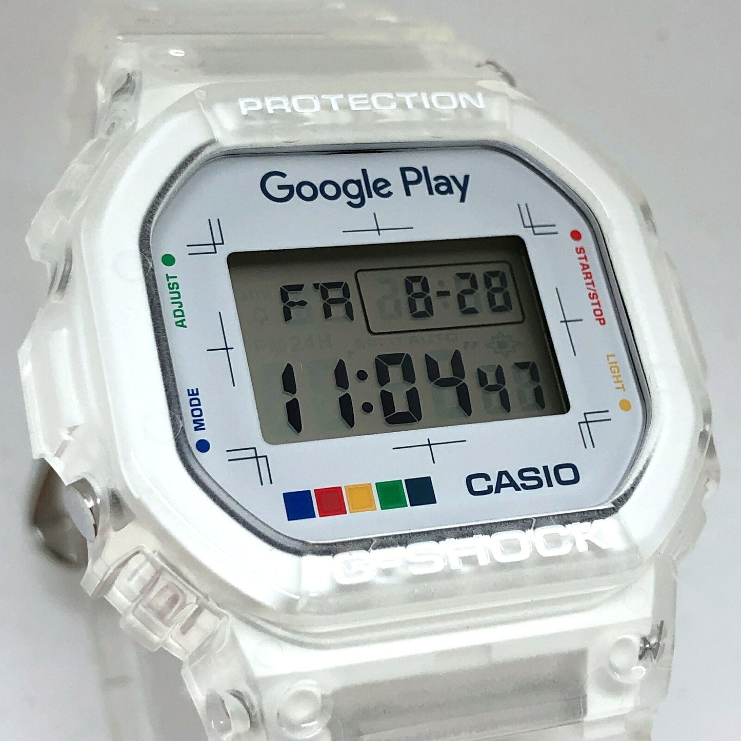 Casio G-SHOCK DW-5600X Google Play x BEAMS Watch Clear/White