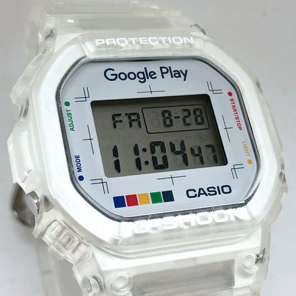 Casio G-SHOCK DW-5600X Google Play x BEAMS Watch Clear/White