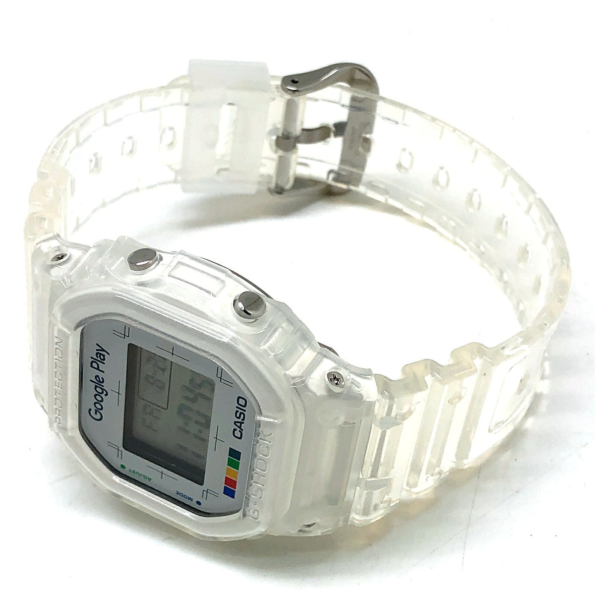 Casio G-SHOCK DW-5600X Google Play x BEAMS Watch Clear/White