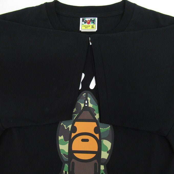 A BATHING APE ABC Camo Milo Hoodie Black Size XL