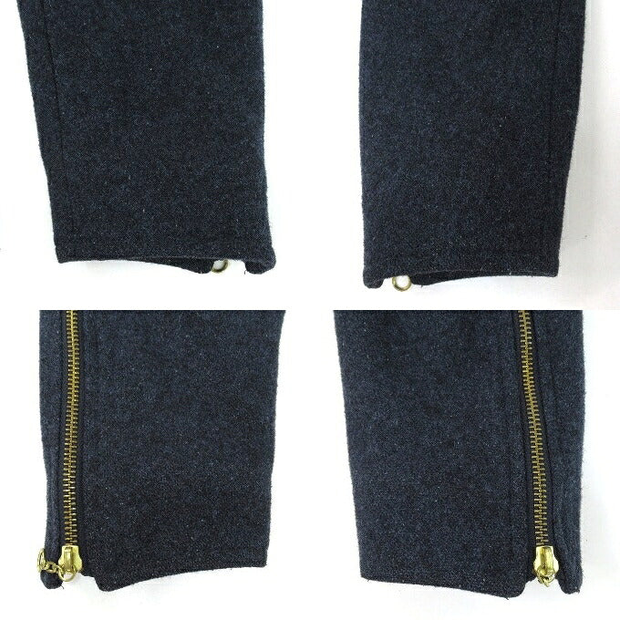 WCM-G Nep Tweed Melton Riders Jacket Navy Size 1