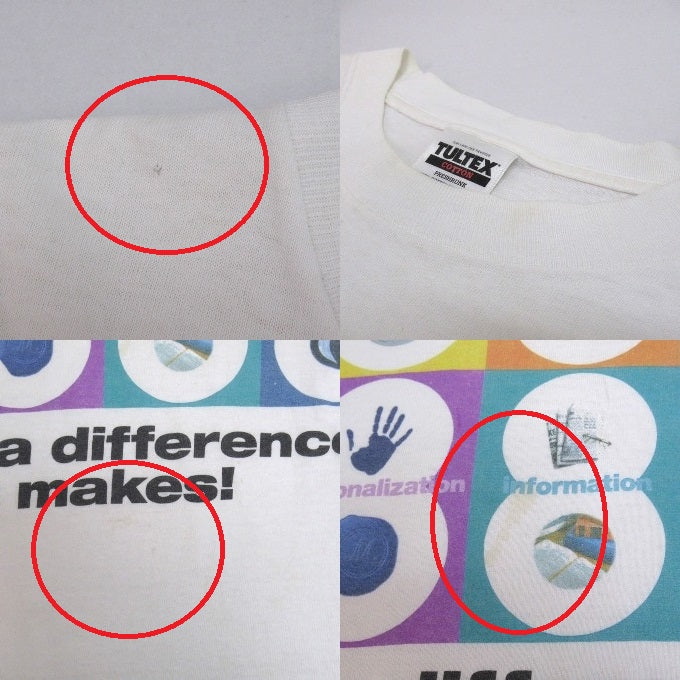 Tultex 90s Apple Mac OS 8 Graphic T-Shirt White Size L