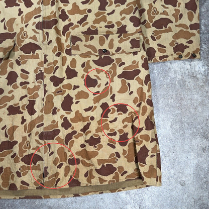VINTAGE 60s 70s Duck Hunter Camo TALON Hooded Coat Size M