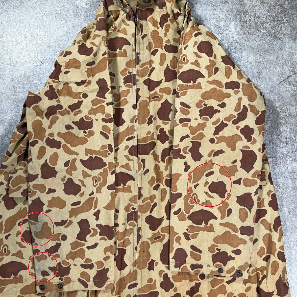 VINTAGE 60s 70s Duck Hunter Camo TALON Hooded Coat Size M