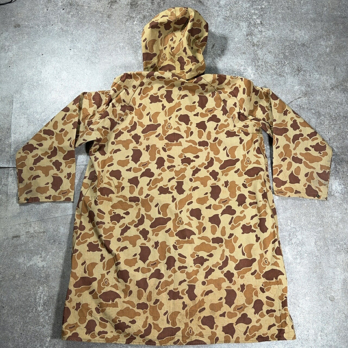 VINTAGE 60s 70s Duck Hunter Camo TALON Hooded Coat Size M