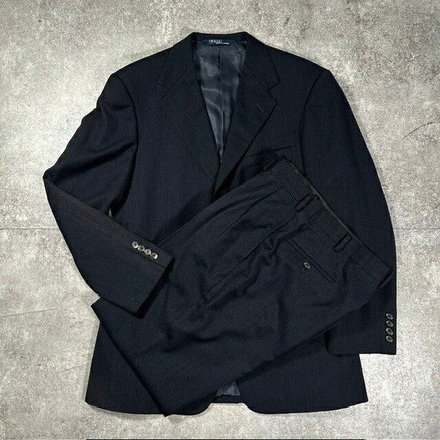 POLO by Ralph Lauren 90s Wool 3-Button Suit Size C96-W84-T180 A7