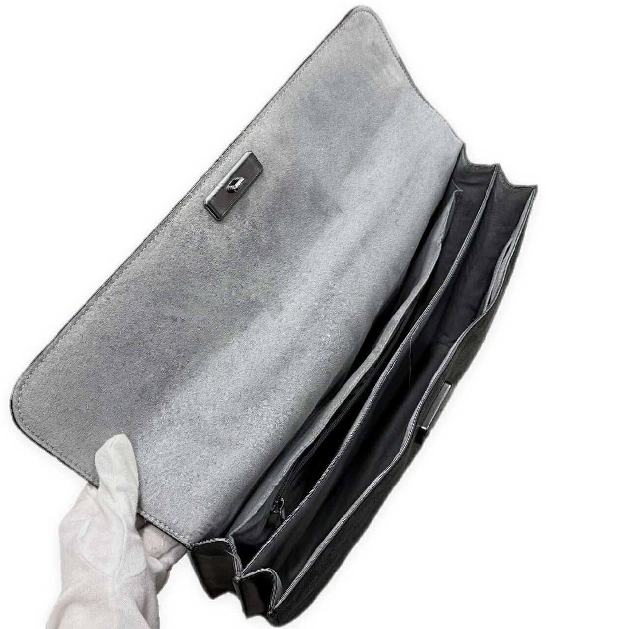 COACH C9827 Signature Graham 2-Way Briefcase Grey/Black