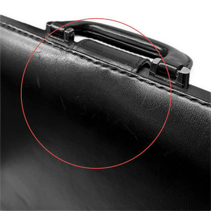 PORTER Black Leather Dulles Business Bag