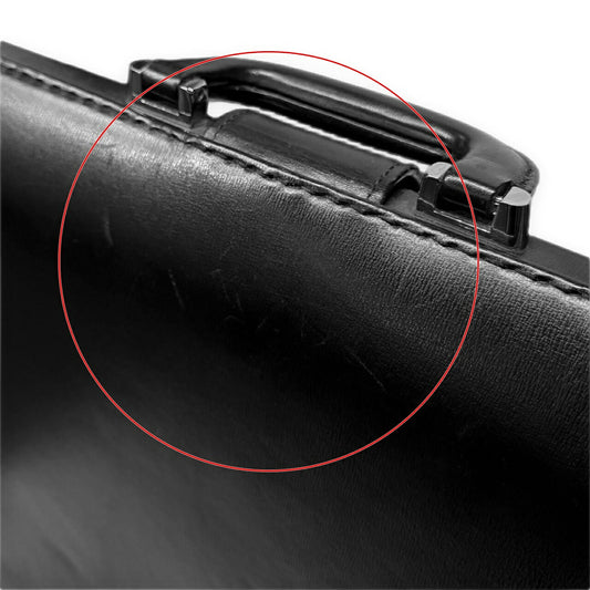 PORTER Black Leather Dulles Business Bag