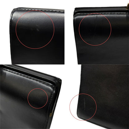PORTER Black Leather Dulles Business Bag