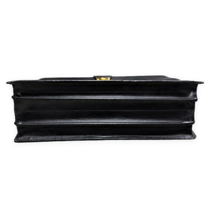 PORTER Black Leather Dulles Business Bag