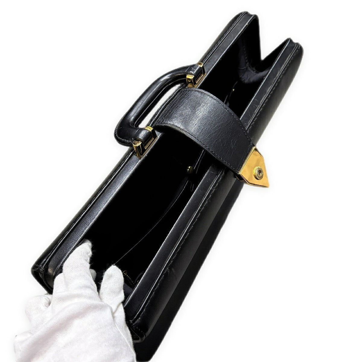 PORTER Black Leather Dulles Business Bag